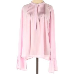 J.Crew Pintuck Tie Sleeve top pink XS